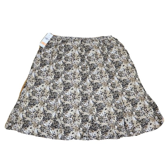 Koret Dresses & Skirts - WOMEN'S BROWN BEIGE PRINT SKIRT - KORET - SIZE 24W - NWT - NEW